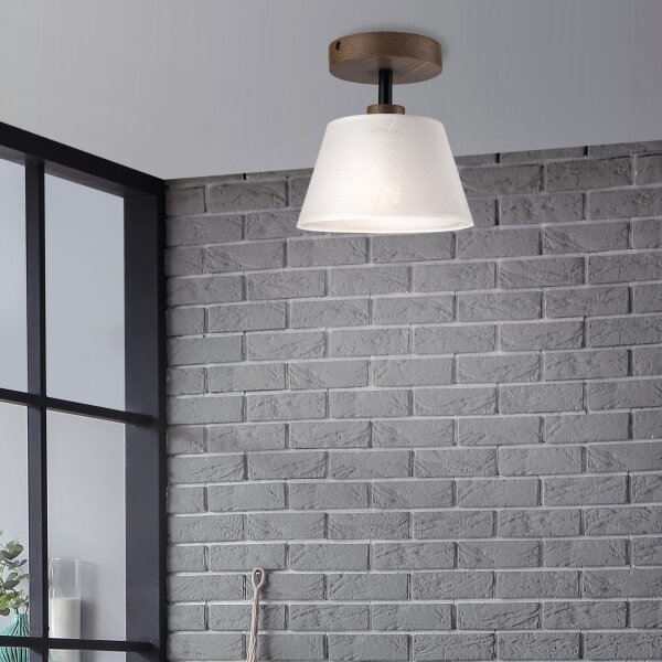 Lustră LED aplicată Brilagi ANTHONY 1xE14/60W/230V stejar nuc/alb