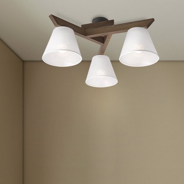 Lustră LED aplicată Brilagi ANTHONY 3xE14/40W/230V stejar nuc/alb