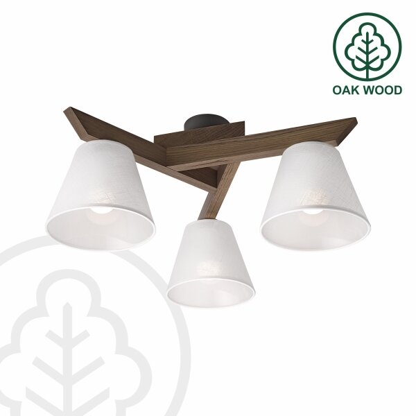 Lustră LED aplicată Brilagi ANTHONY 3xE14/40W/230V stejar nuc/alb