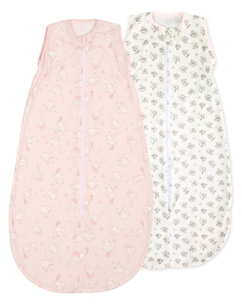 Set 2 saci dormit copii de vara 0-18 luni Kidizi Elefun Pink Koala, 80 cm, 0.5 tog
