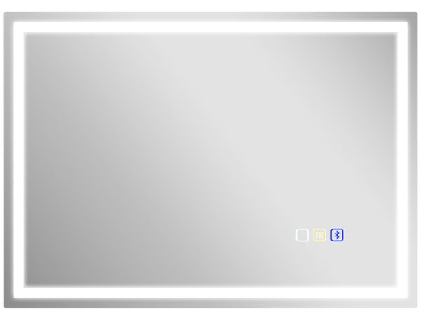 HOMCOM Oglindă Baie Antiaburire cu Lumină LED și Difuzor Bluetooth 50x70 cm | Aosom Romania