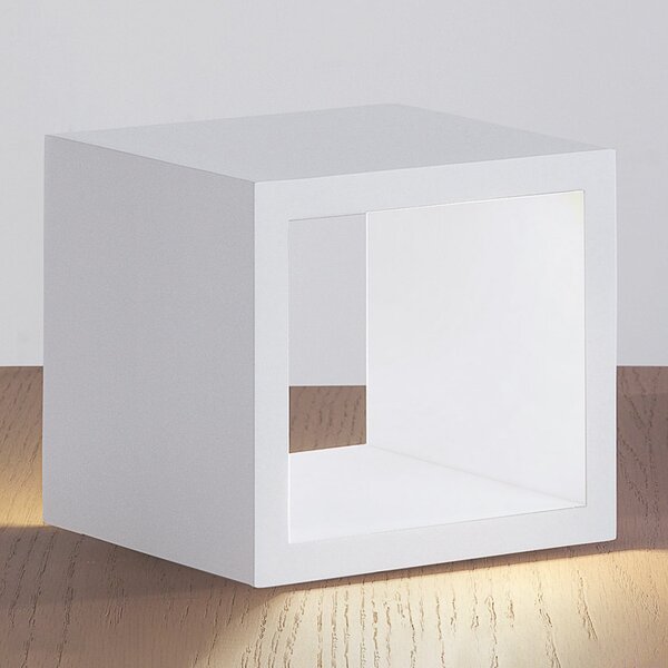 ICONE Cubò - Lampă de masă cu LED, albă, Alb, Camera de zi / sufragerie, Metal, Design