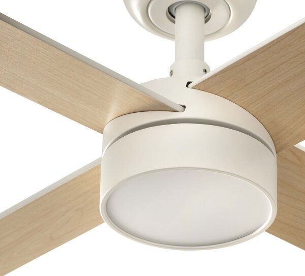 Ventilator LED dimabil de tavan FARO 34355-1TW RUDDER L 20W/230V alb/bej d. 132 cm + telecomandă