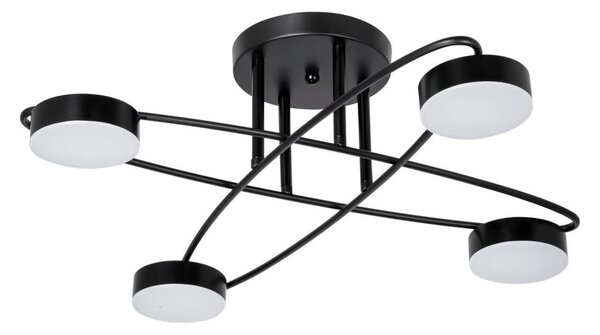 Lustră LED aplicată 4xLED/7W/230V negru