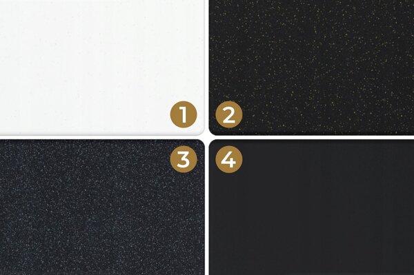 SINK Quality Chiuveta Quality Obsidian, chiuveta granit bucatarie 590x500x210 mm + sifon auriu, pete negre-Brocart, SKQ-OBS.B.1KKO.XG