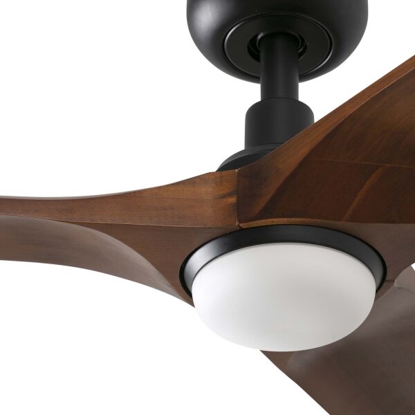 FARO 33806WT-1TW - LED ventilator HEYWOOD S 10W/230V lemn/negru pr. 90 cm WT+DO