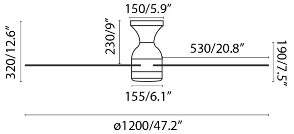 Ventilator LED de tavan FARO 33756WT FRASER XL LED/16W/230V alb d. 120 cm WT + telecomandă