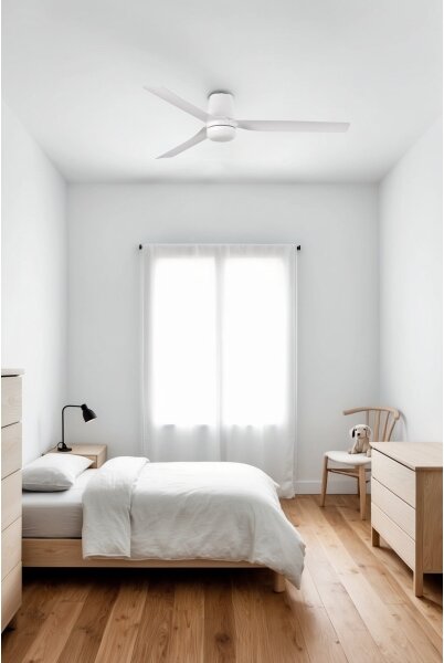 Ventilator LED dimabil de tavan FARO 33832WT-1TW MINI PUNT TUB S 10W/230V alb d. 90 cm WT + telecomandă