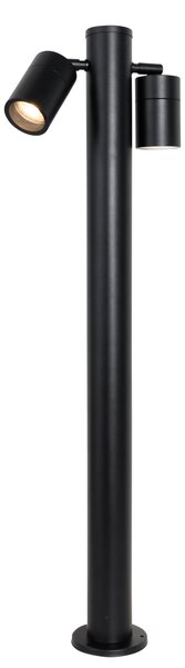 Lampă de exterior cu statie neagră, 80 cm IP44 reglabilă cu 2 lumini - Duo