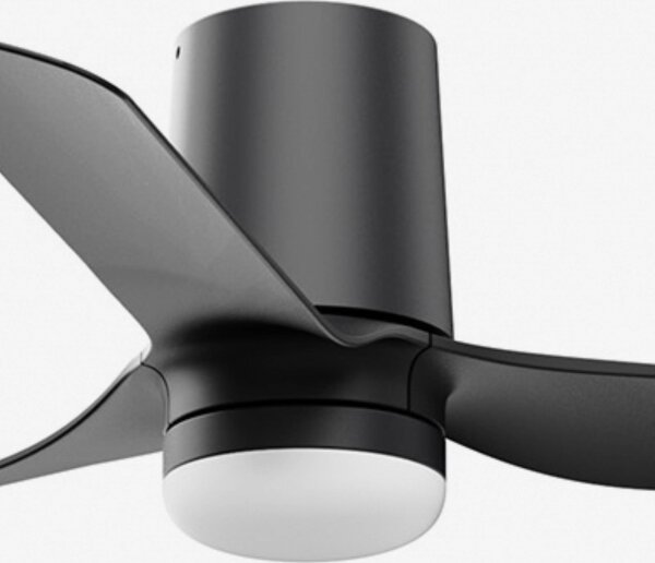 Ventilator LED dimabil de tavan FARO 33834WT-1TW MINI PUNT TUB S 10W/230V negru d. 90 cm WT + telecomandă