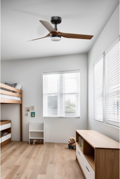 Ventilator LED dimabil FARO 33823WT-1TW MINI PUNT S LED/10W/230V maro/negru d. 90 cm WT + telecomandă