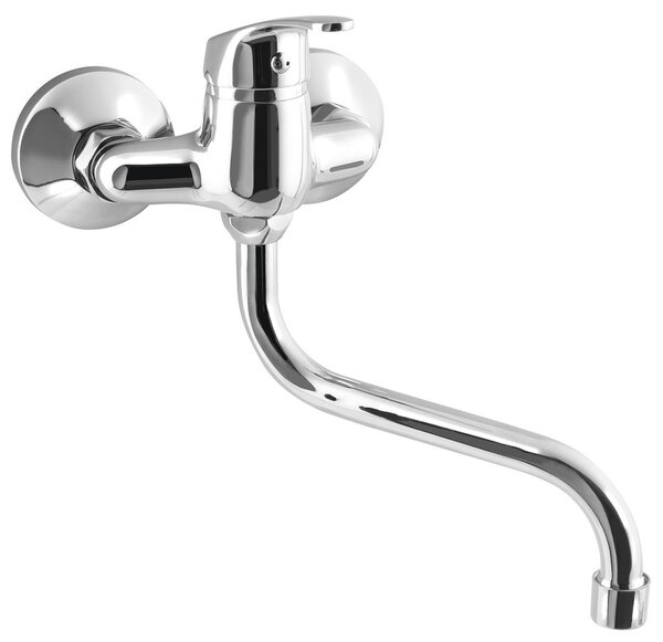 Aqualine, baterie de perete AQUALINE 35, distanță de 100 mm, braț-S, crom, 52232