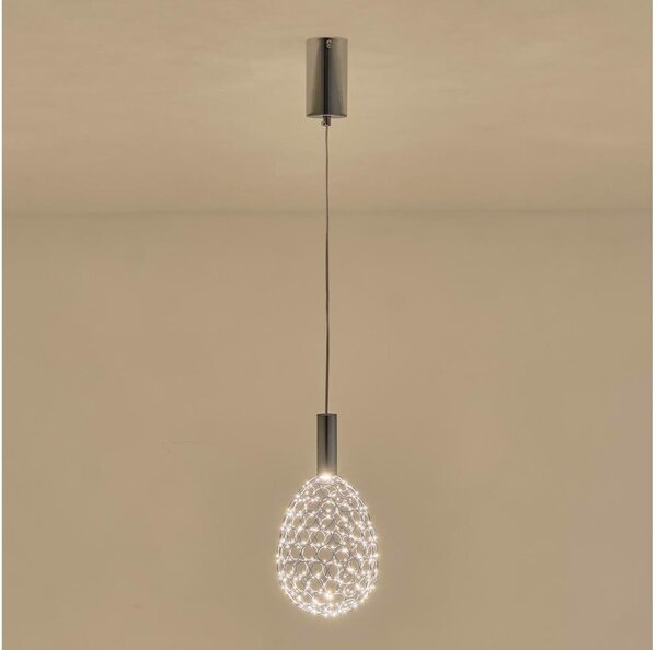 Lustră LED pe cablu LED/6,3W/230V 3000K crom lucios d. 14 cm