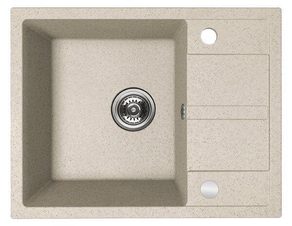 Kuchinox Viti, chiuveta granit 1 compartiment 560x440x175 mm + sifon, bej, LAV-SBX_413Y
