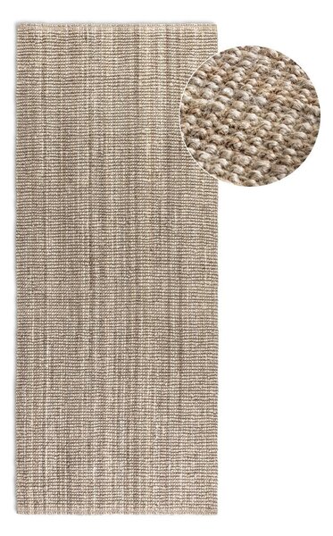 Covor tip traversă taupe din iută 80x200 cm Bouclé – Hanse Home