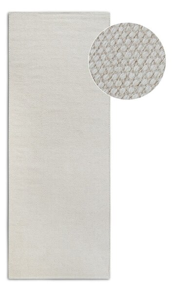 Covor tip traversă crem țesut manual din amestesc de lână 80x200 cm Pradesh Natural White – Elle Decoration