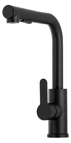 Gamma Side 2, baterie autonomă pentru chiuvetă cu gura de scurgere h-300, negru mat, GMA-BSE2-BK