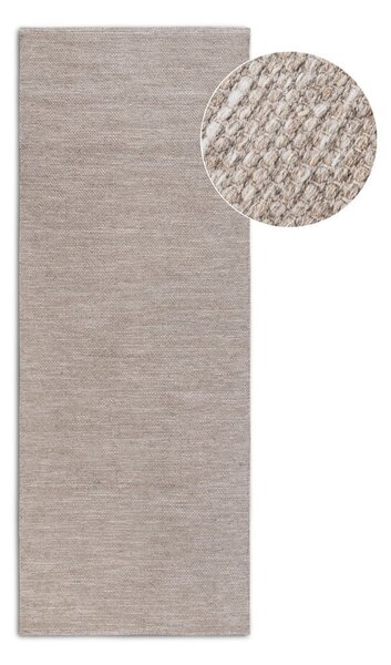 Covor tip traversă bej țesut manual din amestesc de lână 80x200 cm Pradesh Linen White – Elle Decoration