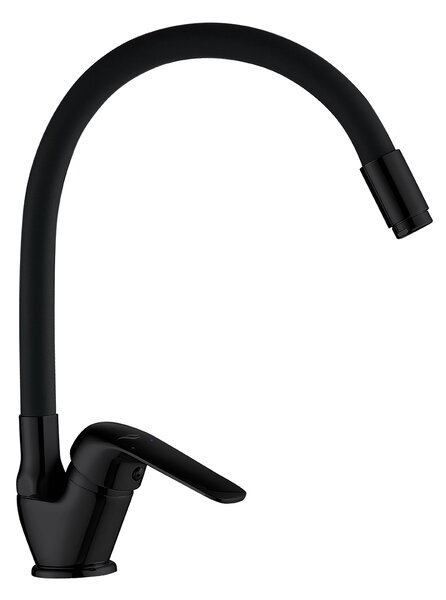 Kuchinox Elza, baterie autonomă pentru chiuvetă cu braț elastic, negru mat, LAV-BKE_B67D