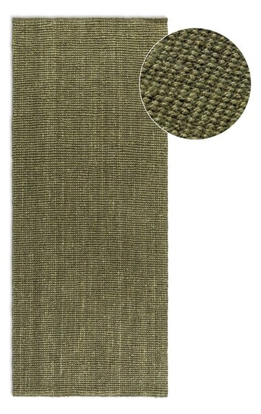 Covor tip traversă kaki din iută 80x200 cm Bouclé – Hanse Home