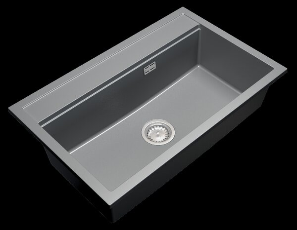 Gamma Advance, chiuvetă granit cu 1 compartiment 805x505x210 mm, gri, GMA-ZLE000119