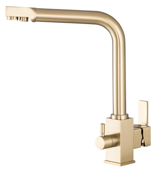 Gamma Nook, robinet de chiuvetă înalt cu racord pentru filtru de apă, auriu mat, GMA-BNKF-BGD