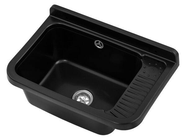 Gamma Gradia, chiuvetă universală din plastic 508x338x240, negru, GMA-KGG50-BK