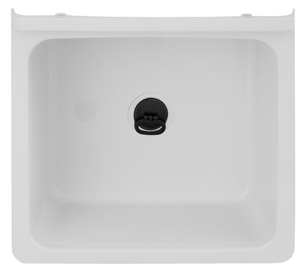 Gamma Riva, chiuveta universala din plastic 40x38x22,8 cm + sifon, 1 camera, alb, GMA-KGR40-WH