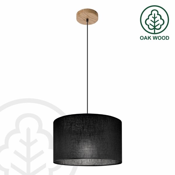 Lustră pe cablu Brilagi ANTHONY 1xE27/60W/230V stejar/negru