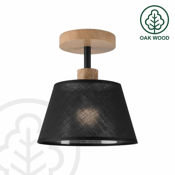 Lustră aplicată Brilagi ANTHONY 1xE14/60W/230V stejar/negru