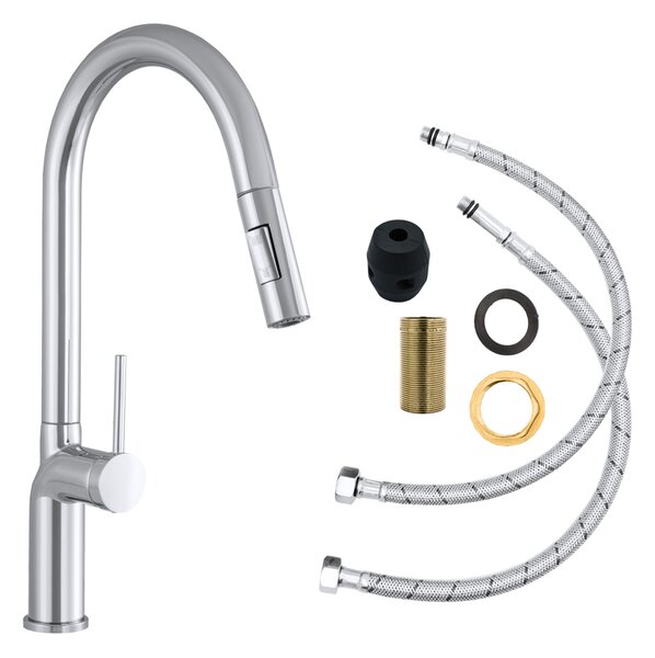 Gamma Vera, baterie pentru chiuvetă înaltă cu gura de scurgere h-550, crom, GMA-BV-CH