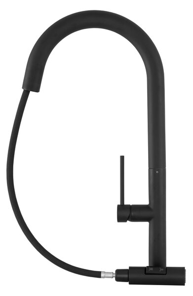 Baterie Gamma Round, chiuvetă înaltă h-460, negru mat, GMA-BRD-BK