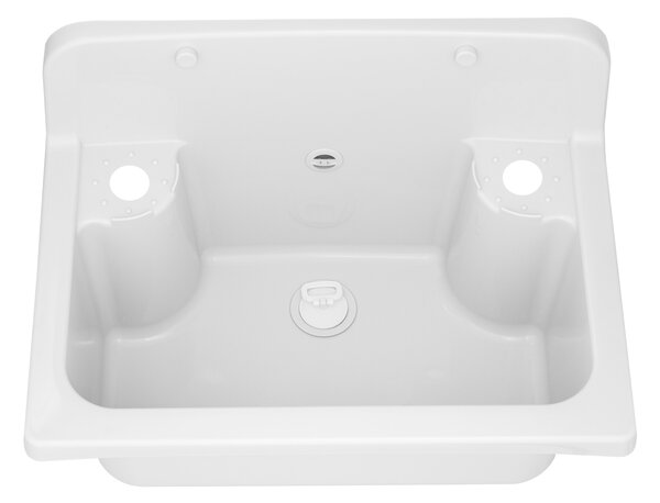 Gamma Manta, chiuveta universala din plastic 55,6x37,3x34,8 cm + sifon, 1 camera, alb, GMA-KGR56-WH