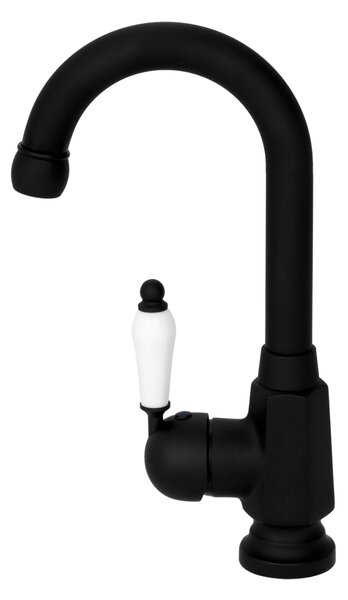 Gamma Retro, baterie pentru chiuvetă înaltă, negru mat-alb, GMA-BROK-VII-BK