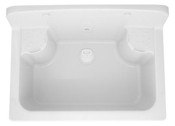 Gamma Manta, chiuveta universala din plastic 55,6x37,3x34,8 cm + sifon, 1 camera, alb, GMA-KGR56-WH