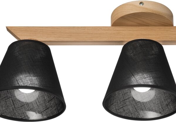 Lustră aplicată Brilagi ANTHONY 3xE14/40W/230V stejar/negru