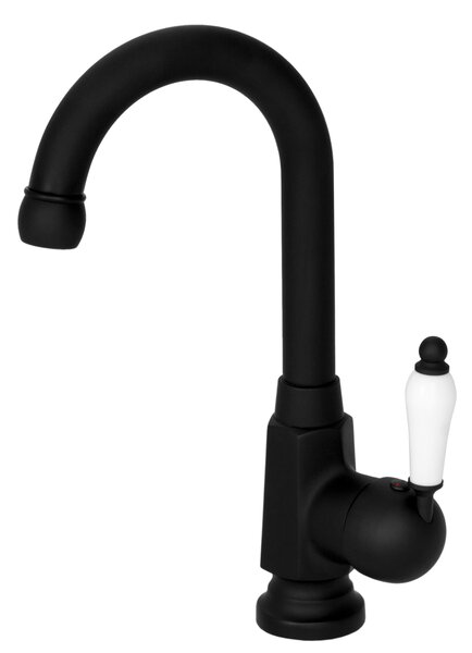 Gamma Retro, baterie pentru chiuvetă înaltă, negru mat-alb, GMA-BROK-VII-BK