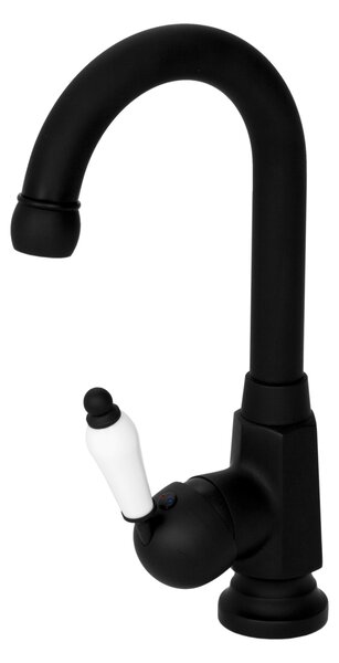 Gamma Retro, baterie pentru chiuvetă înaltă, negru mat-alb, GMA-BROK-VII-BK