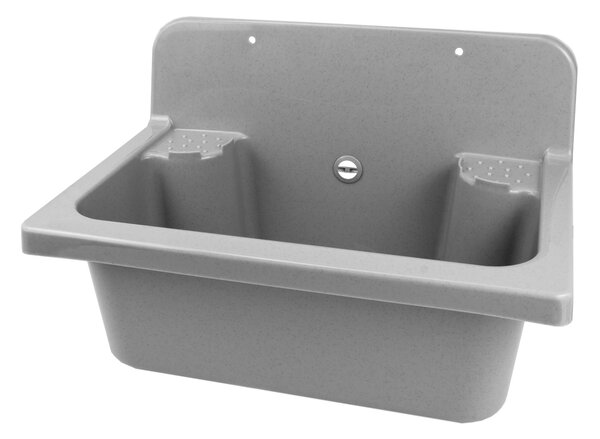 Gamma Manta, chiuveta universala din plastic 55,6x37,3x34,8 cm + sifon, 1 camera, gri, GMA-KGR56-G