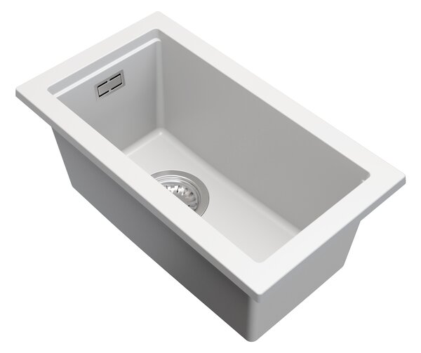 Gamma Decor 2850, chiuvetă granit cu 1 compartiment 280x500x207 mm, alb, GMA-ZLE000160