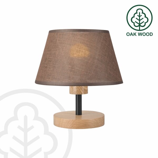 Lampă de masă Brilagi ANTHONY 1xE14/40W/230V stejar/maro