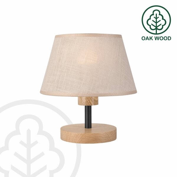 Lampă de masă Brilagi ANTHONY 1xE14/40W/230V stejar/bej