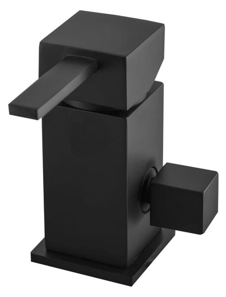 Gamma Caro Cuadro, baterie baie cu 3 orificii, negru mat, GMA-BCC3O-BK
