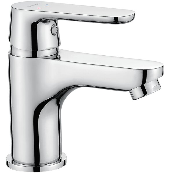 Kuchinox Dima, robinet pentru chiuvetă cu dop de scurgere ClickClack h-132, crom, LAV-BQD_022D