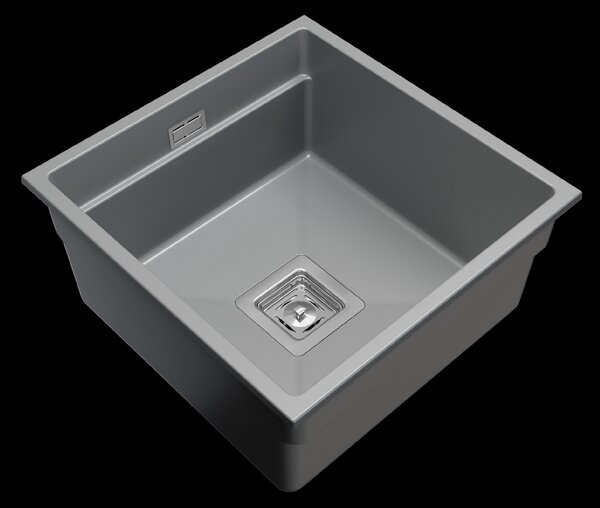 Gamma Decor 4445, chiuvetă granit cu 1 compartiment 440x450x215 mm, gri, GMA-ZLE000123