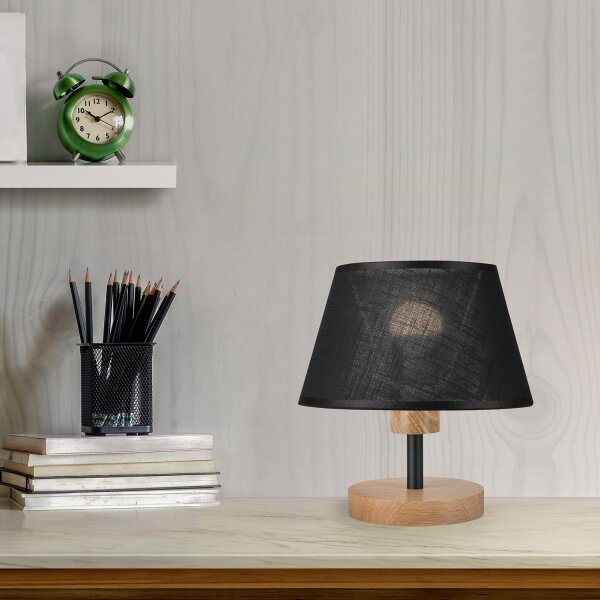 Lampă de masă Brilagi ANTHONY 1xE14/40W/230V stejar/negru