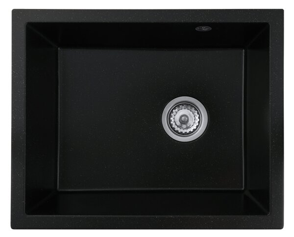 Gamma Decor 5040, chiuvetă granit cu 1 compartiment 560x460x180 mm, negru cu puncte aurii, GMA-ZLE000180