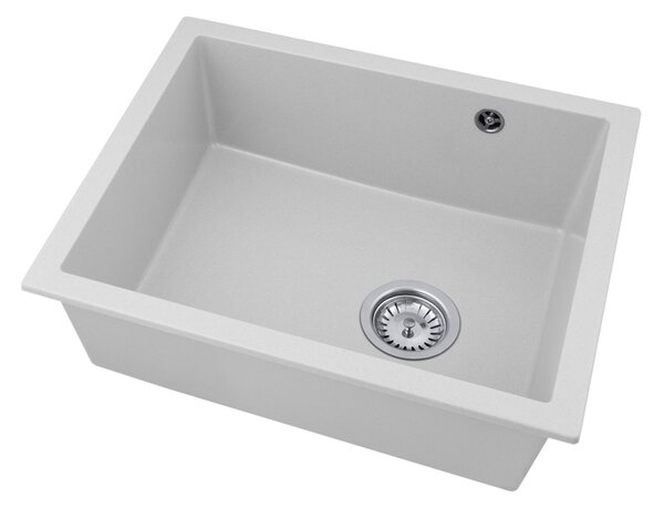 Gamma Decor 5040, chiuvetă granit cu 1 compartiment 560x460x180 mm, alb, GMA-ZLE000082