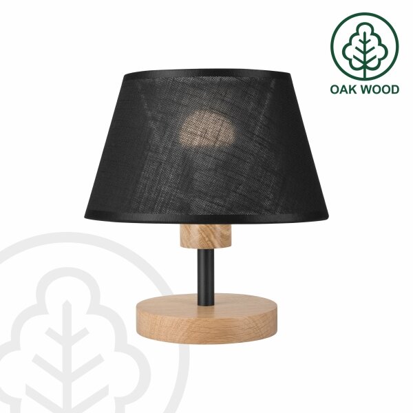 Lampă de masă Brilagi ANTHONY 1xE14/40W/230V stejar/negru