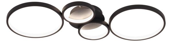 Brilagi - Plafonieră LED dimabilă RINGO LED/34W/230V neagră + telecomandă